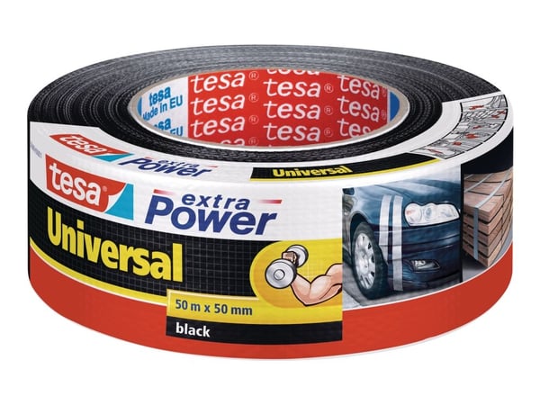 TESA 56389-00001-15, musta, Pakkaaminen, Korjaus, Karkea, Tasainen, 50 m, 50 mm, 1 kpl