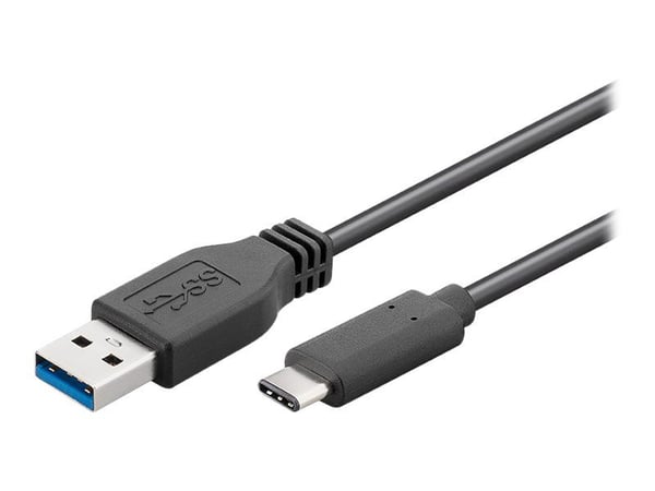 Goobay - USB-kabel - 9 pin USB Type A (P) til USB Type C (P) - 50 cm ( USB 3.1 ) - omvendelig A-stikforbindelse - sort