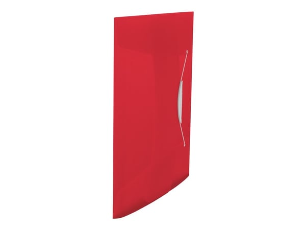 Esselte Vivida - 3-fliksmappe - for A4 (210 x 297 mm) - kapasitet: 150 ark - gjennomskinnelig, livlig rød
