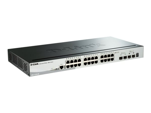 D-Link SmartPro DGS-1510-28X - Switch - L3 - Styrt - 24 x 10/100/1000 + 4 x 10 Gigabit SFP+ - stasjonær, rackmonterbar