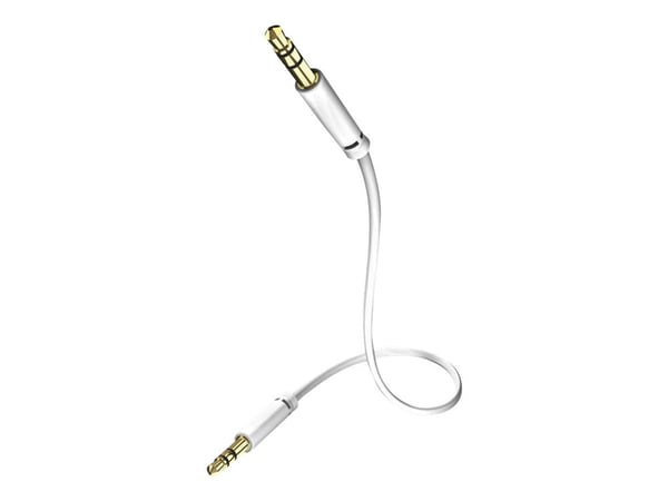 in-akustik Star MP3 lydkabel - lydkabel - stereo minijack hann til stereo minijack hann - 75 cm - skjermet - hvit