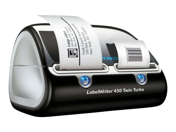 DYMO LabelWriter 450 Twin Turbo - Etikettskriver - direktetermisk - Rull (6,2 cm) - 600 x 300 dpi - inntil 71 etiketter/min - kapasitet: 2 ruller -...