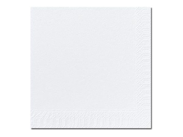 Duni - Serviett - Størrelse 33 x 33 cm - avhendbar - hvit (en pakke 125)