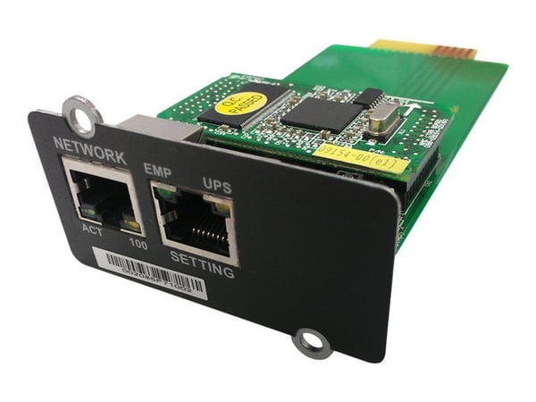 PowerWalker NMC Card - Adapter for fjernstyrt administrasjon - 10/100 Ethernet - svart - for PowerWalker VFI 1000, VFI 10000, VFI 1500, VFI 2000, V...