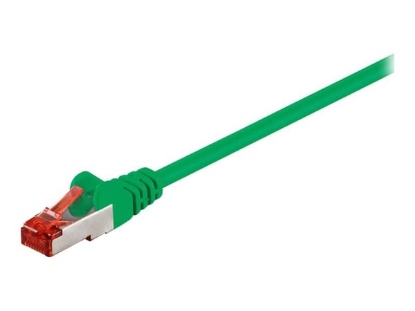 goobay - Koblingskabel - RJ-45 (hann) til RJ-45 (hann) - 25 cm - SFTP, PiMF - CAT 6 - formstøpt, uten hindringer - grønn