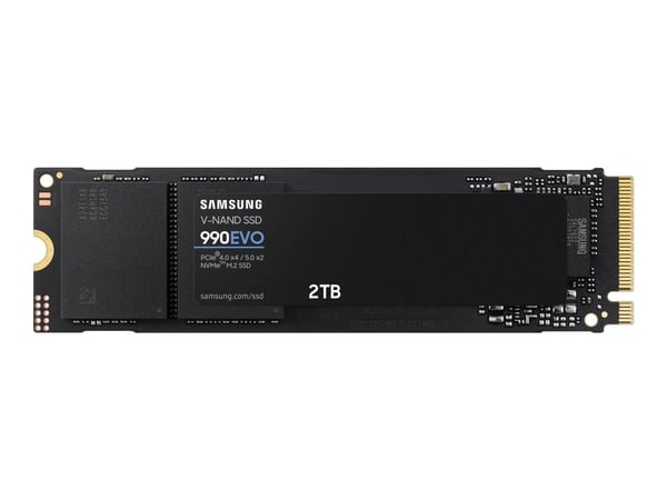 Samsung 990 EVO MZ-V9E2T0BW - SSD - kryptert - 2 TB - intern - M.2 2280 - PCIe 5.0 x2 (NVMe) - 256-bit AES - TCG Opal Encryption 2.0