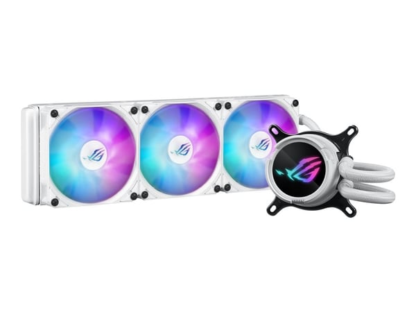 ASUS ROG STRIX LC III 360 ARGB - White Edition - væskekjølesystem for prosessor - Radiatorstørrelse: 360 mm - (for: AM4, LGA1200, LGA1700, AM5, LGA...