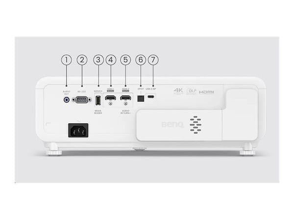 BenQ X500i - DLP-projektor - 4-fargers RGB LED - 3D - 2200 ANSI-lumen - 3840 x 2160 - 16:9 - 4K - 802.11ac trådløs / Bluetooth 5.0 / AirPlay