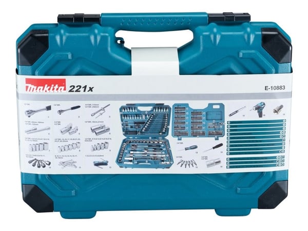 Makita E-10883, 130 mm, 420 mm, 312 mm, 221 työkalua