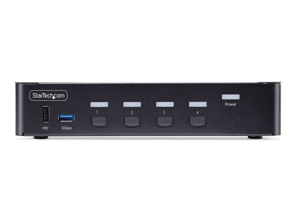 Startech 4-Port DisplayPort 1.4 KVM Switch, 8K 60Hz / 4K 144Hz, 2x USB 3.0 Ports, 4x USB 2.0 Ports, Hotkey Switching, TAA Compliant (D86A2-4-PORT-8...