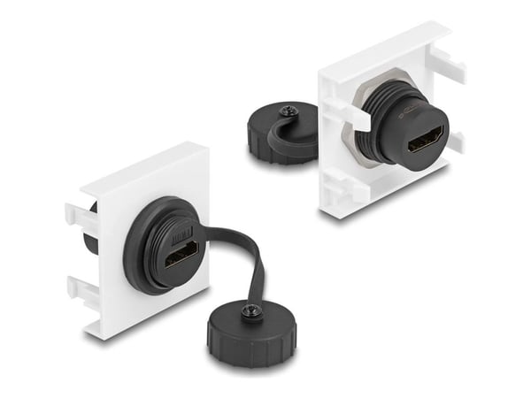 Delock - Easy 45 - snäppbar modul - 45 x 45 mm - HDMI - 1 audio / video socket - 1 modul - vit, RAL 9003