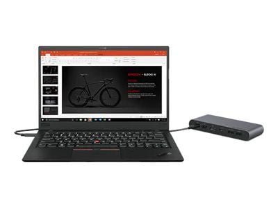 Lenovo Universal Business Dock - Dokkingstasjon - USB-C - DP, HDMI - 90 watt - Brown Box - Storbritannia