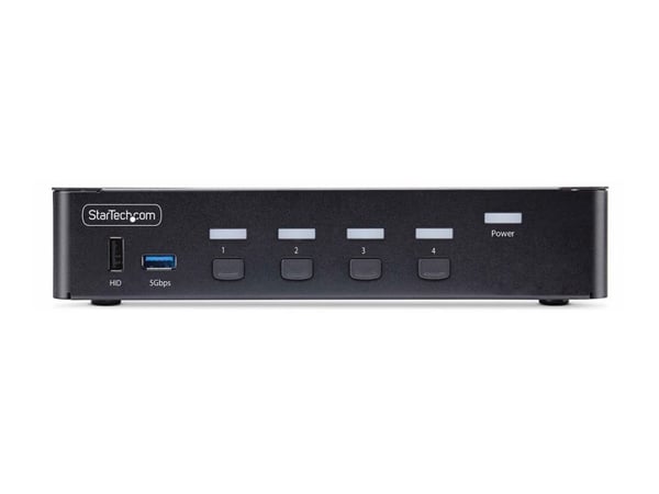 Startech 4-Port DisplayPort 1.4 KVM Switch, 8K 60Hz / 4K 144Hz, 2x USB 3.0 Ports, 4x USB 2.0 Ports, Hotkey Switching, TAA Compliant (D86A2-4-PORT-8...
