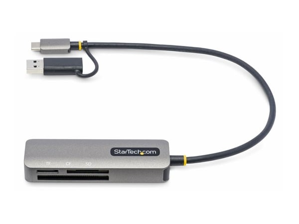 StarTech.com USB 3.0 minneskortläsare för flera medier, SD/microSD/CompactFlash-kortläsare, bärbar USB 5Gbps-kortadapter, extern USB-C-kortläsare m...