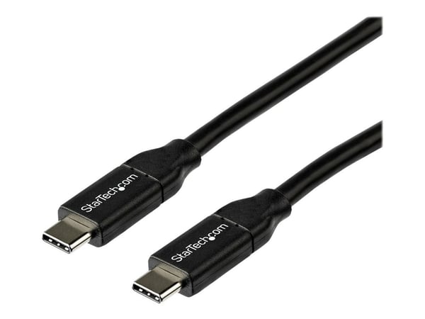 StarTech.com 2m 6ft USB C to USB C Cable - 5A PD - USB 2.0 USB-IF Certified - USB-kabel - USB-C (han) lige til USB-C (han) lige -  2 m - sort