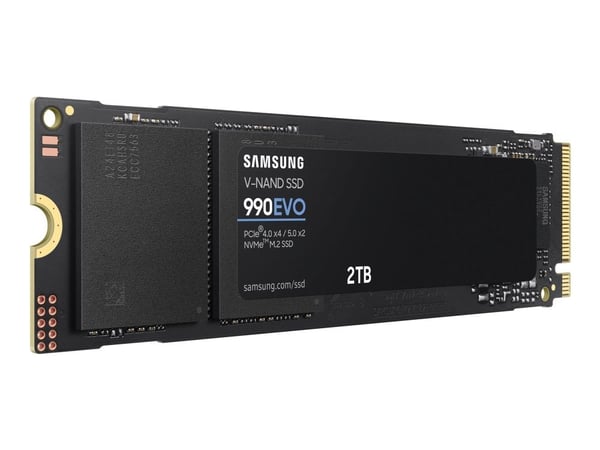 Samsung 990 EVO MZ-V9E2T0BW - SSD - kryptert - 2 TB - intern - M.2 2280 - PCIe 5.0 x2 (NVMe) - 256-bit AES - TCG Opal Encryption 2.0