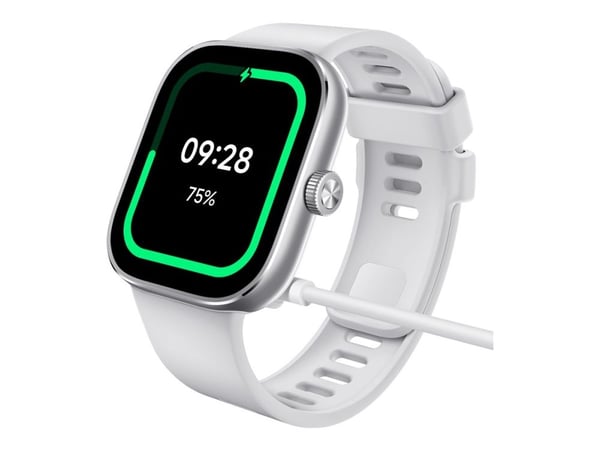 Xiaomi Redmi Watch 4 - Smartklokke med stropp - TPU - hvit - håndleddstørrelse: 135-205 mm - display 1.97" - Bluetooth - 31.5 g - sølvgrå