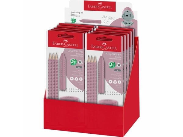 Faber-Castell 580073, B, Multifärg, Rosa, Triangulär, Konst, Grafisk teckning, Hobby, Kontor, Skola, Blåsa, 3 styck