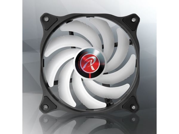 RAIJINTEK EOS 12 RBW ADD, Vifte, 12 cm, 800 RPM, 1800 RPM, Sort, Hvit