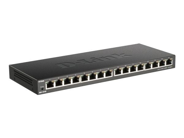 D-Link DGS 1016S - Switch - ikke-styrt - 16 x 10/100/1000 - stasjonær - DC-strøm