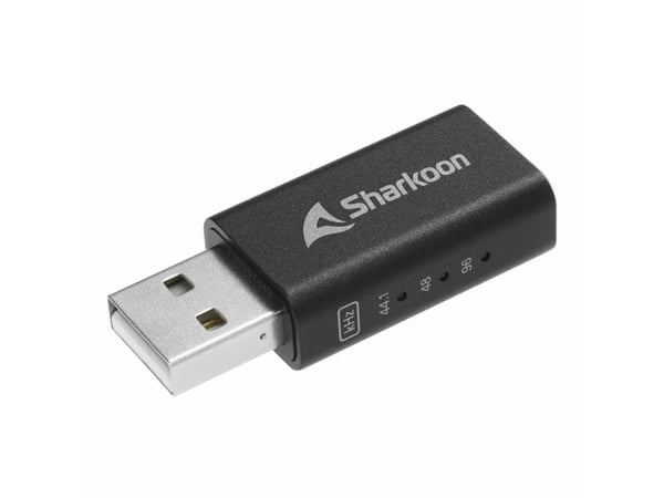 Sharkoon DAC Pro S, USB A-tyyppi, 3?5 mm, Mies, musta, PC, 2 V