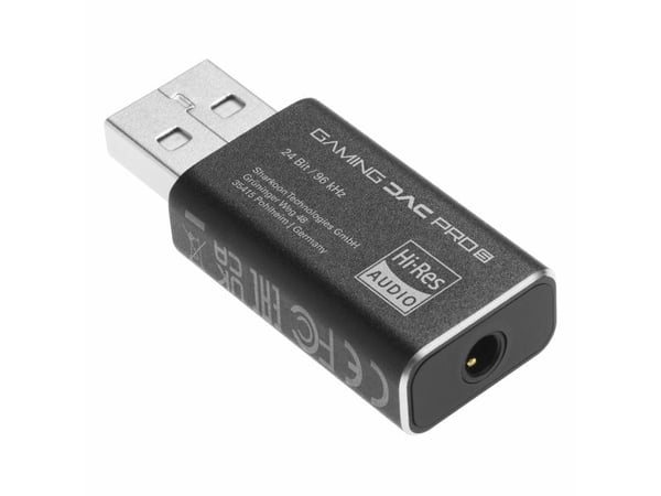 Sharkoon DAC Pro S, USB A-tyyppi, 3?5 mm, Mies, musta, PC, 2 V