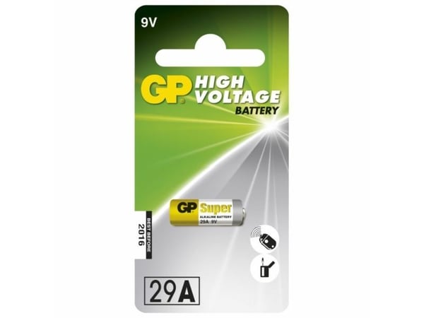 GP Batteries High Voltage GP29AF, Kertakäyttöinen akku, 9V, Alkali, 9 V, 1 kpl, 18 mAh