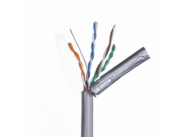 ALANTEC Q-LANTEC - Irtokaapeli - 305 m - taitettu suojaamaton kierretty parikaapeli (F/UTP) - CAT 5e - kiinteä - vaaleanharmaa