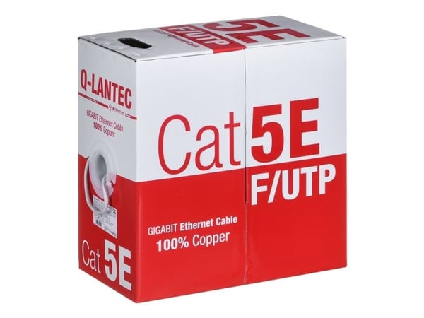 ALANTEC Q-LANTEC - Samlet kabel - 305 m - foliebelagt uskjermet tvinnet kabelpar (F/UTP) - CAT 5e - solid - lysegrå