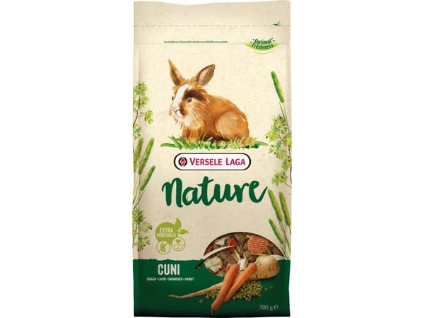 Versele-Laga Cuni Nature, Välipala, 700 g, Kani, A-vitamiini, C-vitamiini, D3-vitamiini, E-vitamiini, kupari, kuparisulfaatti, jodi, rauta, mangaan...