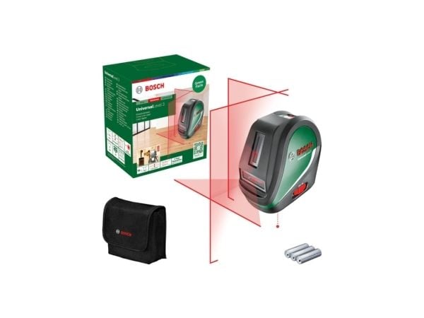 Bosch Universal Level 3, 10 m, 0,5 mm/m, 4°, 4 s, 635 nm, Horisontal/vertikal