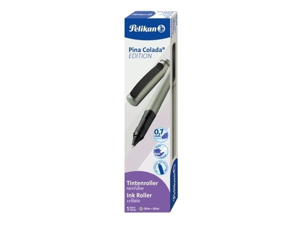 Pelikan Pina Colada Edition, Tynn penn, Oliven, Blå, 0,7 mm, Fint, Ambidekstriøs