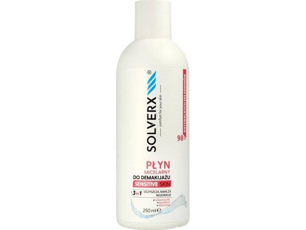 SOLVERX Sensitive Skin micellärt makeup-rengöringsmedel 3-i-1 400 ml