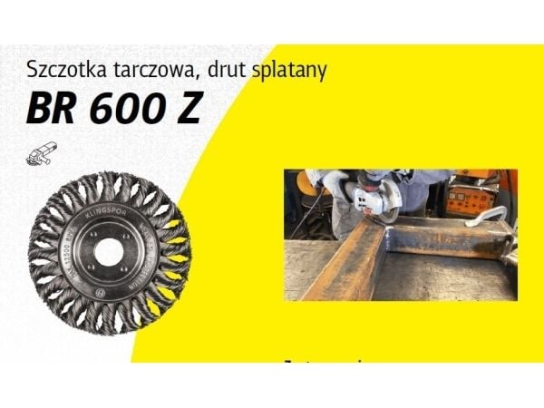 Klingspor K.szczotka tarcza 125 mm M14 BR600Z vridd rustfri ståltråd