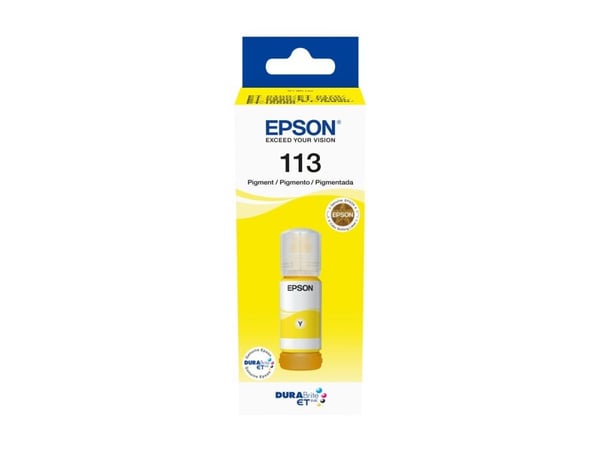Epson EcoTank 113 - 70 ml - gul - original - blekkrefill - for EcoTank ET-16150, 16650, 5150, 5170, 5800, 5850, 5880; EcoTank Pro ET-16680, 5150, 5170