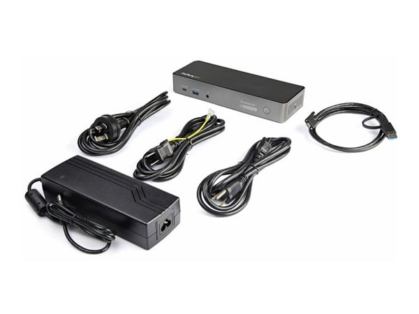 Startech USB-C & USB-A Dock, Hybrid Universal Triple Monitor Laptop Docking Station w/ DisplayPort & HDMI 4K 60Hz, 85W Power Delivery, 6x USB Hub, ...