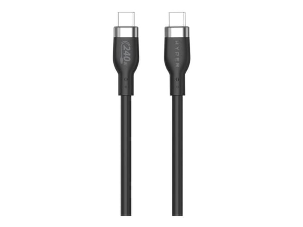HyperJuice - USB-kabel - USB-C (hann) til USB-C (hann) - USB 2.0 - 1 m - utvidet effektområde (EPR), USB Power Delivery (240 W) - svart