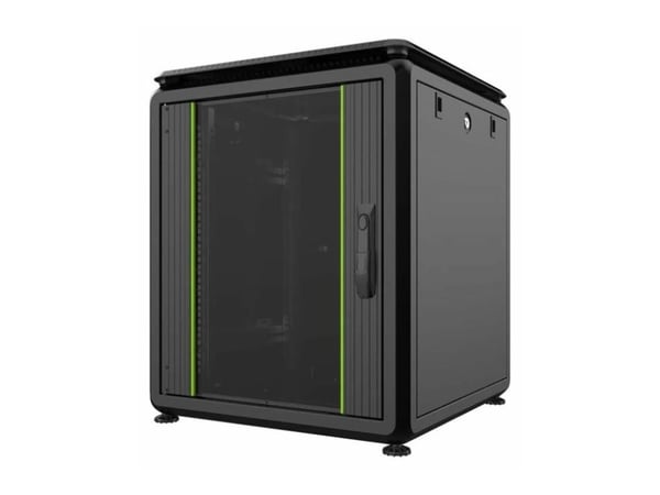 Lanview by Logon - Rack skåp - 600 x 600 mm, data line - fristående - svart, RAL 9005 - 12U - 19"
