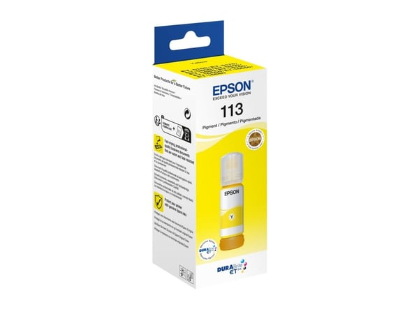 Epson EcoTank 113 - 70 ml - gul - original - blekkrefill - for EcoTank ET-16150, 16650, 5150, 5170, 5800, 5850, 5880; EcoTank Pro ET-16680, 5150, 5170