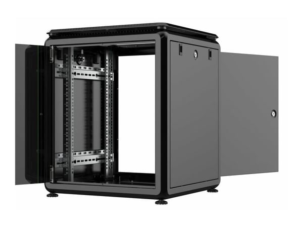 Lanview by Logon - Rack skap - 600 x 600 mm, data line - free-standing - svart, RAL 9005 - 12U - 19"