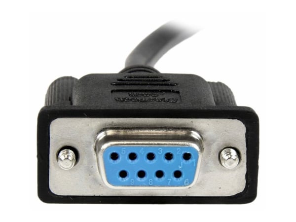 StarTech 1m Black DB9 RS232 Serial Null Modem Cable F/F - DB9 Female to Female - 9 pin RS232 Null Modem Cable - 1 meter, Black - Null modem-kabel -...