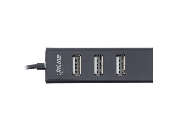 InLine 33293J, USB 2.0 Type-A, USB 2.0 Type-A, 480 Mbit/s, musta, Muovi, 0,015 m