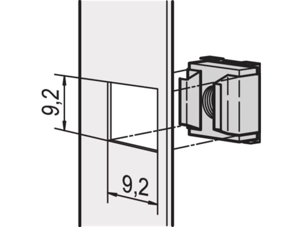 SCHROFF korgmutter M4 - NTS KAEFIGMUTTERN M4 100STK (21100002)