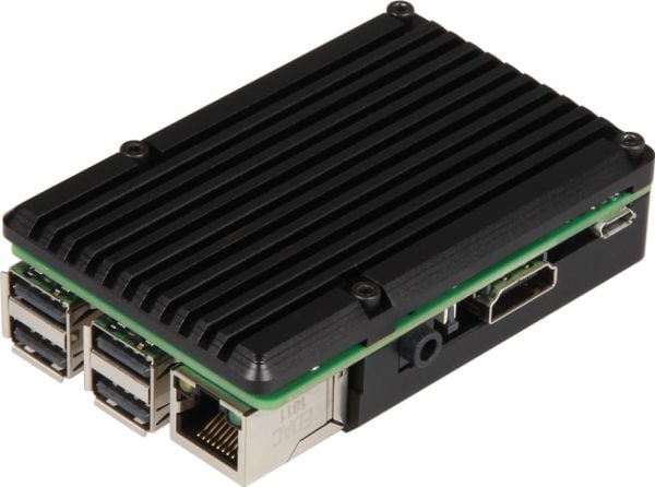 Joy-iT RB-ALUCASE+07, Kort-etui, Raspberry Pi, Raspberry Pi, Sort, Aluminium, 87 mm