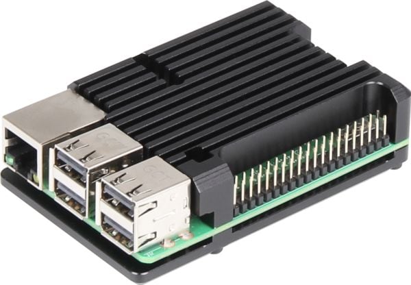 Joy-iT RB-ALUCASE+07, Kort-etui, Raspberry Pi, Raspberry Pi, Sort, Aluminium, 87 mm