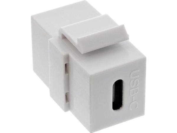 InLine Snap-in-modul - 1 USB-C-uttag - vit ( 76201W )