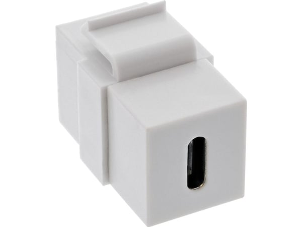InLine Snap-in-modul - 1 USB-C-uttag - vit ( 76201W )
