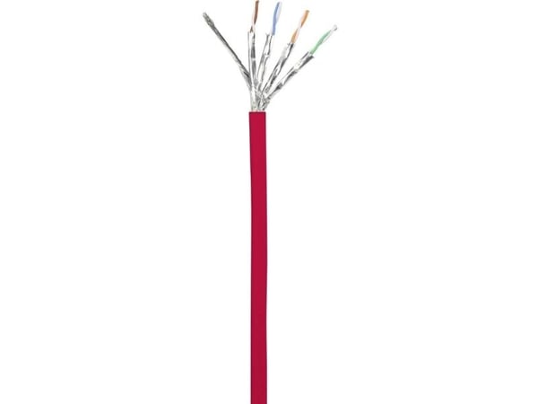 Renkforce RF-5043972, 1 m, Cat6a, S/FTP (S-STP), RJ-45, RJ-45, Rød