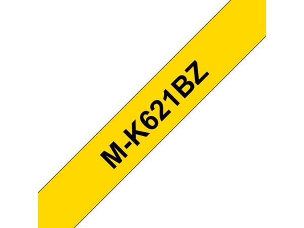 Brother MK621 - Svart på gult - Rull (0,9 cm x 8 m) 1 stk skriverteip - for P-Touch PT-55, PT-65, PT-70, PT-80, PT-90, PT-BB4