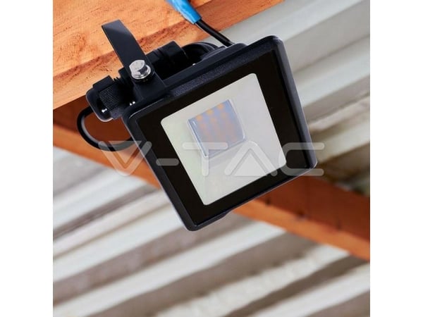 LED-projektor 10W 735lm 6500K SAMSUNG LED IP65 Sort 5 års garanti 20306